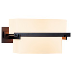 Kakomi Wide Wall Sconce - Bronze / Opal