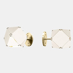 Welles Steel Single Wall Sconce - White Steel & Satin Brass