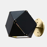 Welles Steel Single Wall Sconce - Blackened Steel & Satin Brass