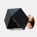 Welles Steel Single Wall Sconce - Blackened Steel & Satin Copper