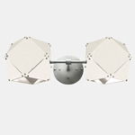 Welles Steel Double Wall Sconce - White Steel & Satin Nickel