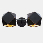 Welles Steel Double Wall Sconce - Blackened Steel & Satin Brass