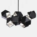 Welles Central Chandelier - Blackened Steel & Satin Nickel