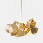 Welles Central Chandelier - Satin Brass