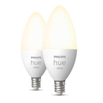 Hue E12 White Smart Bulb - 2 Pack - White
