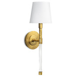 Southern Living Auburn Wall Sconce - Gold Leaf / White