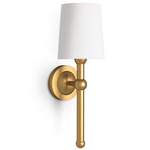 Jameson Wall Sconce - Natural Brass / White