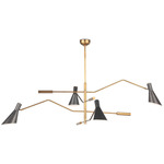 Spyder Linear Chandelier - Brass / Black