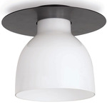 Mixer Semi Flush Ceiling Light - Oil Rubbed Bronze / White