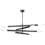 Wick Linear Chandelier - Oil Rubbed Bronze / Frosted