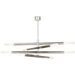 Wick Linear Chandelier - Polished Nickel / Frosted