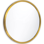 Doris Round Mirror - Natural Brass
