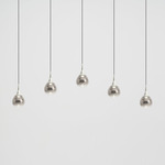 Paopao Linear Pendant - Matte Black / Chrome