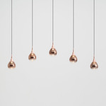 Paopao Linear Pendant - Matte Black / Copper