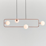 Sircle Linear Pendant - Copper / Opal