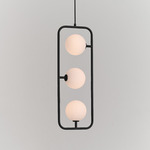 Sircle 3-Light Pendant - Black / Opal