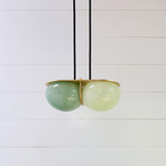 Twin 3.0 Pendant - Brushed Brass / Mint Green Palette