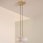 Twin 3.0 Pendant - Brushed Brass / Oyster Palette