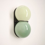 Twin 1.0 Wall Sconce - Dark Oxidized / Linden Tree Green / Pastel Green