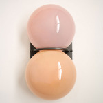 Twin 1.0 Wall Sconce - Dark Oxidized / Apricot / Flamingo