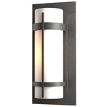 Banded Outdoor Wall Sconce - Coastal Natural Iron / Opal