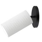 Pleat Adjustable Wall/ Ceiling Mount Fixture - Black / White