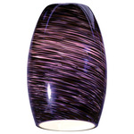 Chianti Pendant Glass Shade - Plum Swirl