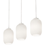 Callie Linear Pendant - White / White