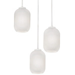 Callie Multi Light Round Pendant - White / White