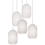 Callie Multi Light Round Pendant - White / White