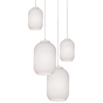 Callie Multi Light Round Pendant - White / White