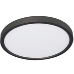 Edge Color-Select Round Ceiling Flush Light - Black / White Acrylic