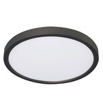 Edge Color-Select Round Ceiling Flush Light - Black / White Acrylic