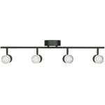 Gregor Wall / Ceiling Fixed Rail Kit with Adjustable Heads - Black / Frosted