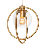 Jamie Pendant - Satin Brass / Clear