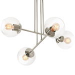 Jamie 4 Light Pendant - Satin Nickel / Clear