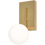 Metropolitan Wall Sconce - Satin Brass / White