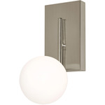 Metropolitan Wall Sconce - Satin Nickel / White