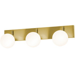 Metropolitan Bathroom Vanity Light - Satin Brass / White