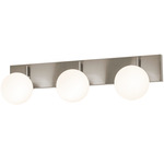 Metropolitan Bathroom Vanity Light - Satin Nickel / White