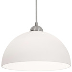 Otis Pendant - Satin Nickel / White