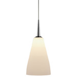 Zara LED Pendant - Chrome / White