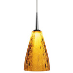 Zara LED Pendant - Chrome / Cinnamon