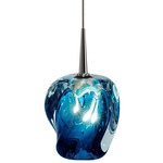 Aurora Pendant - Chrome / Blue