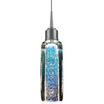 Capella Pendant - Chrome / Blue