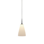 Zara Pendant - Matte Chrome / White