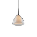 Rainbow Pendant - Matte Chrome / Clear