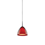 Rainbow Pendant - Matte Chrome / Red