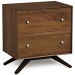 Astrid Two Drawer Nightstand - Natural Walnut