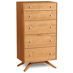 Astrid Five Drawer Dresser - Natural Cherry